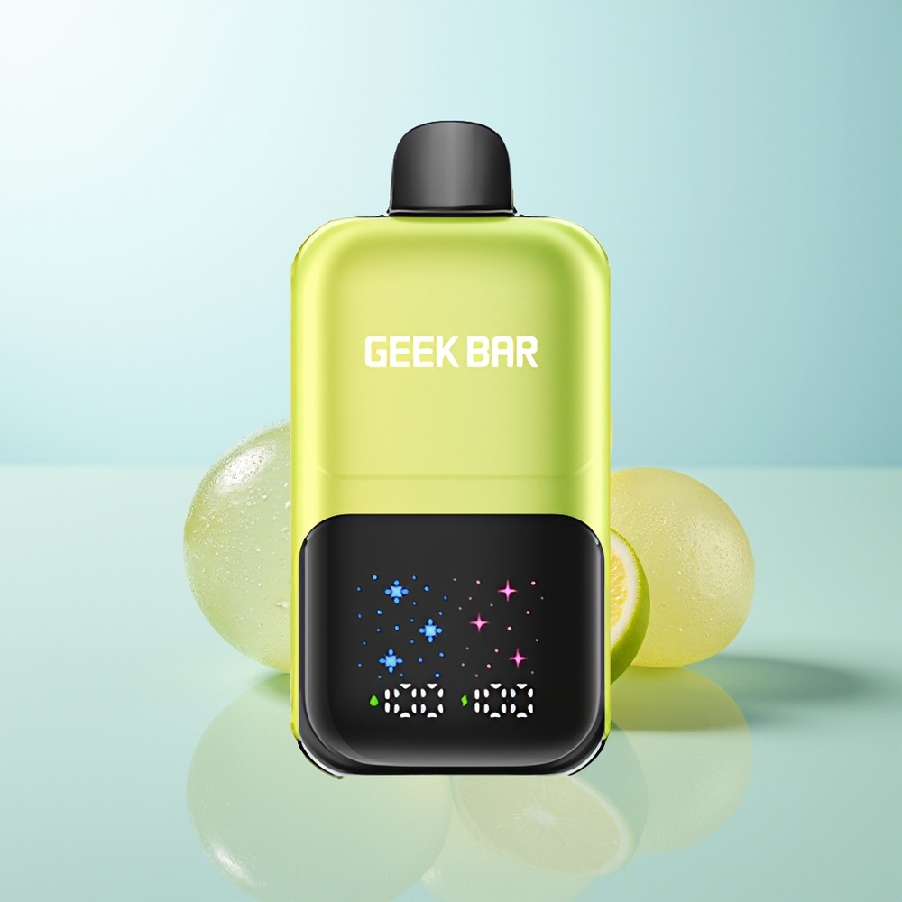 GEEK BAR 2GO 20ml 50000 Manzana Ácida Helada con Pantalla Interactiva y Niveles Ajustables