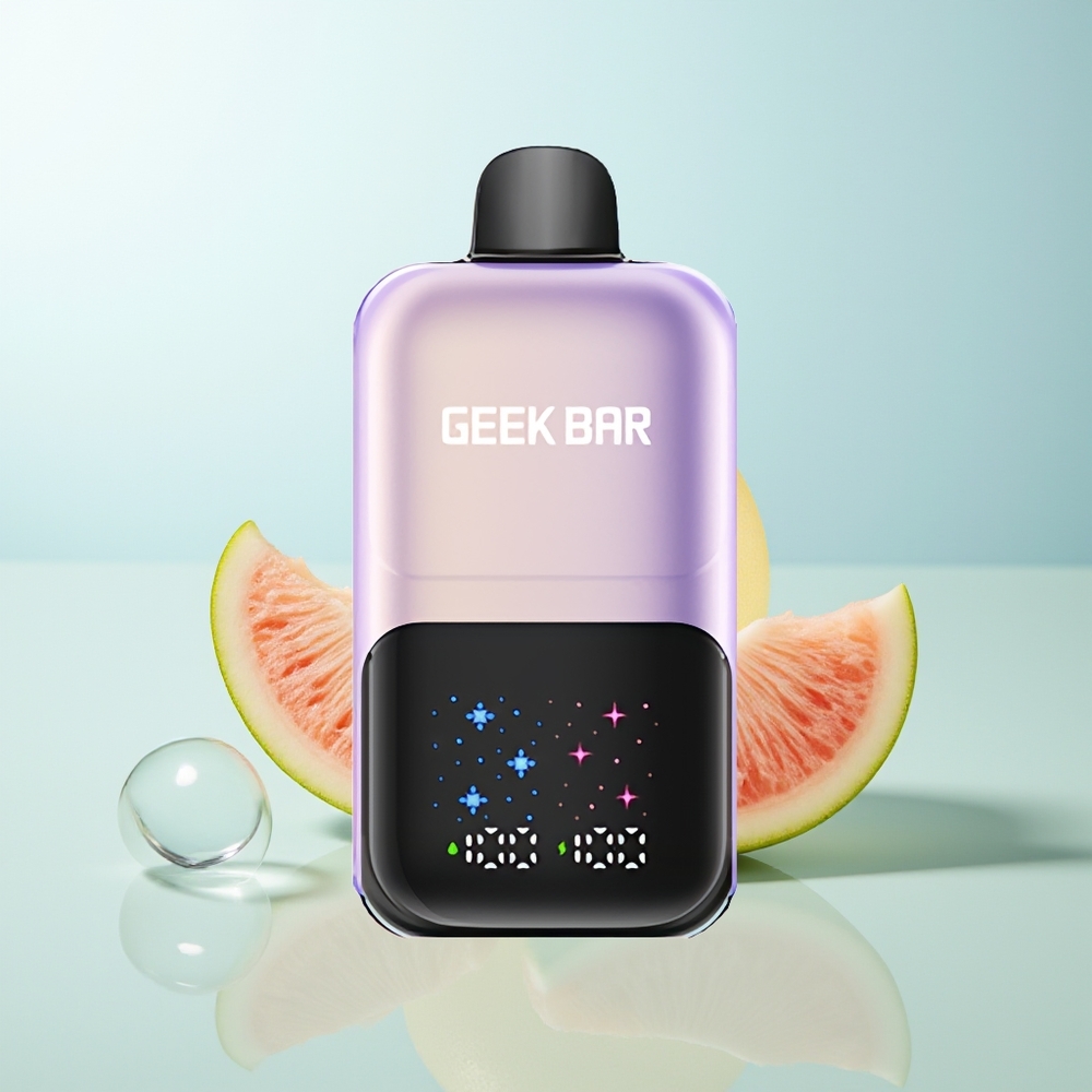 GEEK BAR 2GO 20ml 50000 Melocotón Mango Sandía Hielo con Pantalla Grande y Sabores Ajustables