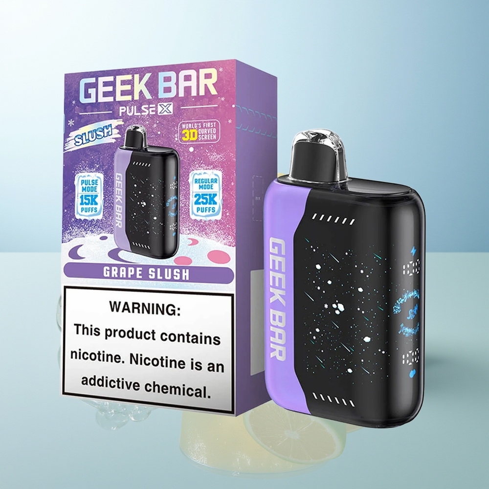 GEEK BAR Pulse X 25000 Edición Granizada con Pantalla Curva 3D y Doble Bobina Mesh