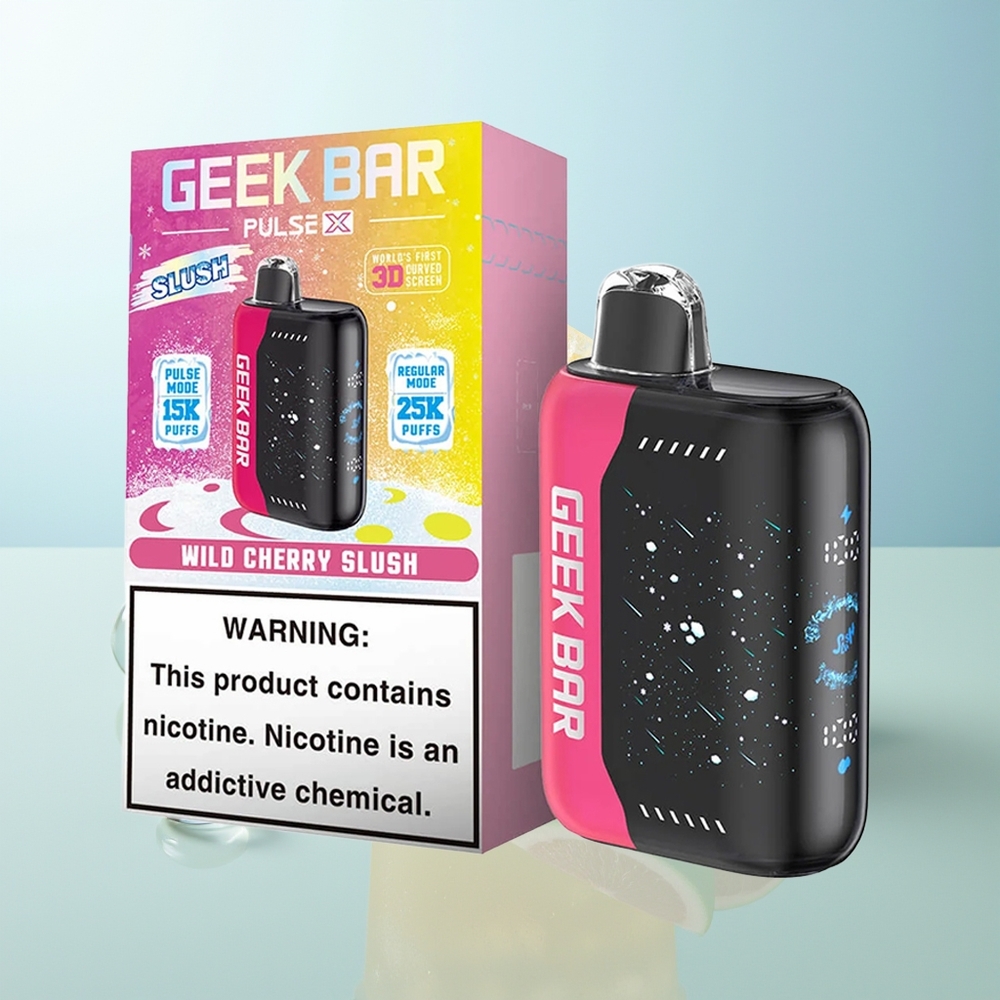 GEEK BAR Pulse X 25000 Edición Granizada con Pantalla Curva 3D y Doble Bobina Mesh