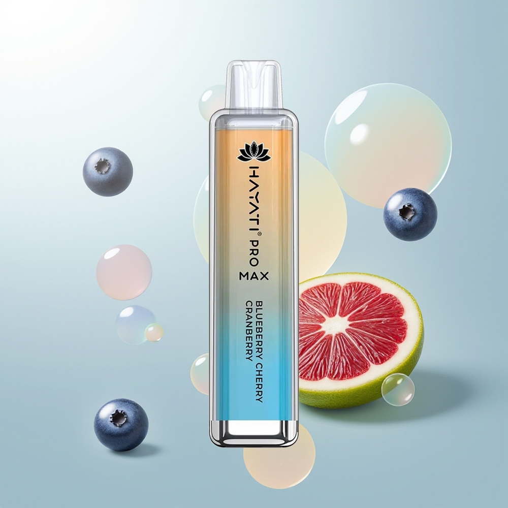 Hayati Pro Max 4000 Arándano Cereza Azul con Batería Recargable y Doble Bobina