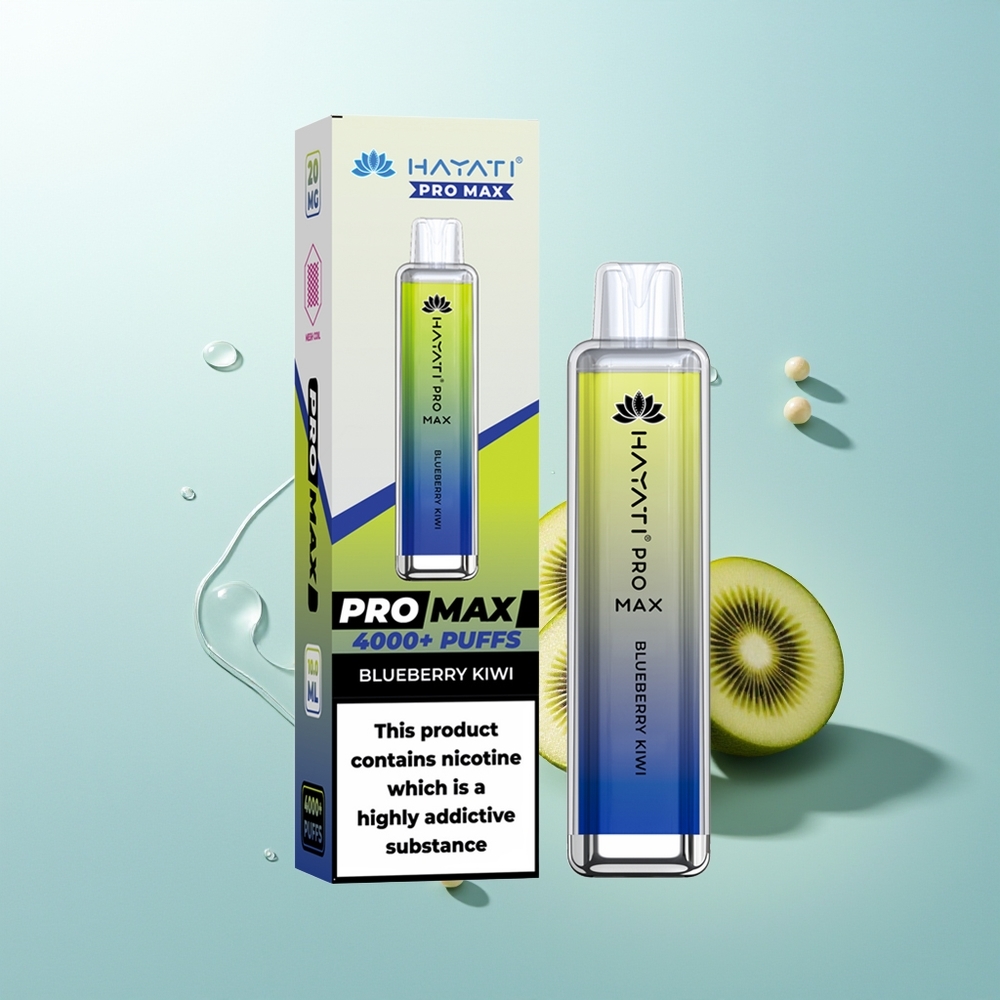 Hayati Pro Max 4000 Arándano Kiwi Dual Mesh Recargable