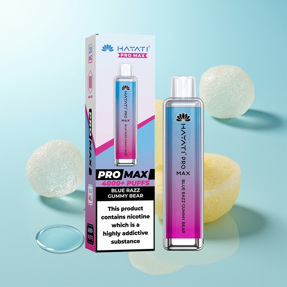 Hayati Pro Max 4000 Osito de Gomoso Azul Eléctrico con Doble Bobina y Cristal