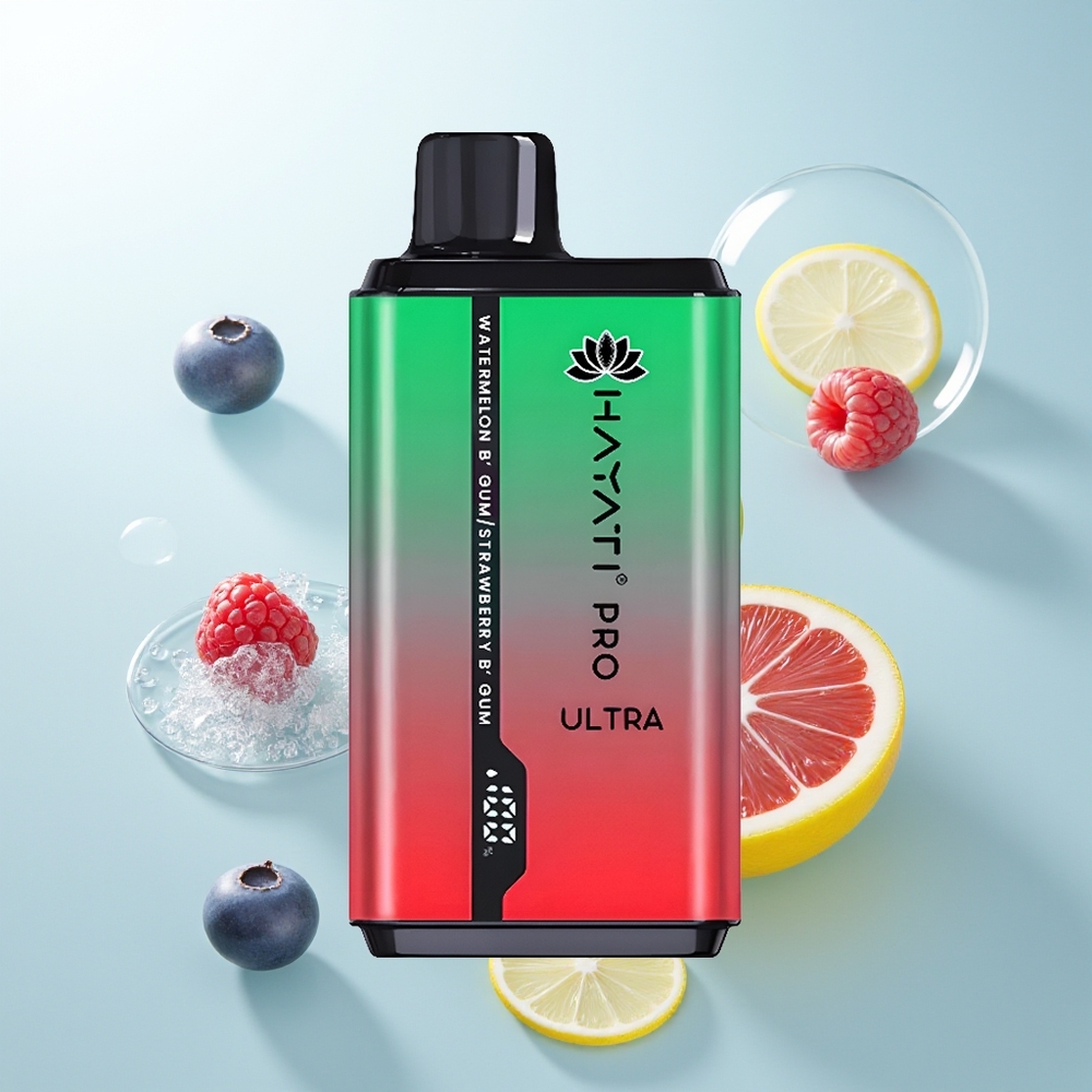 Hayati Pro Ultra 15000 Arándano Frambuesa Cereza Limón & Arándano con 850mAh y 2 12ml