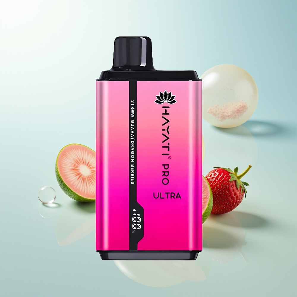 Hayati Pro Ultra 15000 Fresa Guayaba Dragón Bayas con 49 Sabores y 850mAh