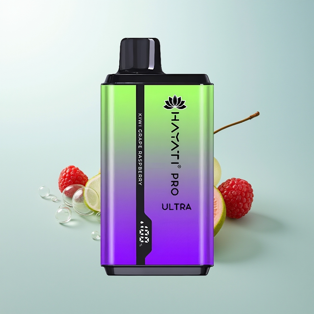 Hayati Pro Ultra 15000 Kiwi Uva Frambuesa 850mAh 24ml