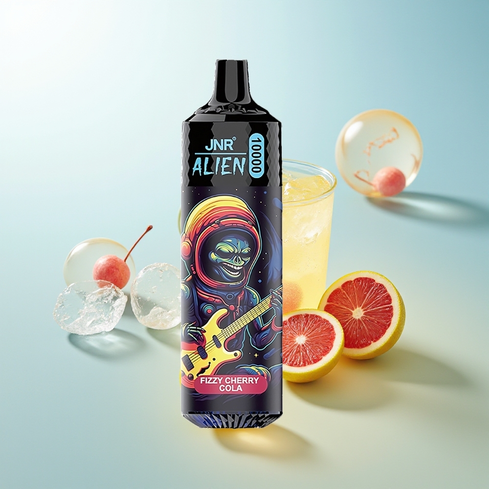 JNR Alien 10000 Cereza Cola Efervescente con LED RGB y Carga Rápida