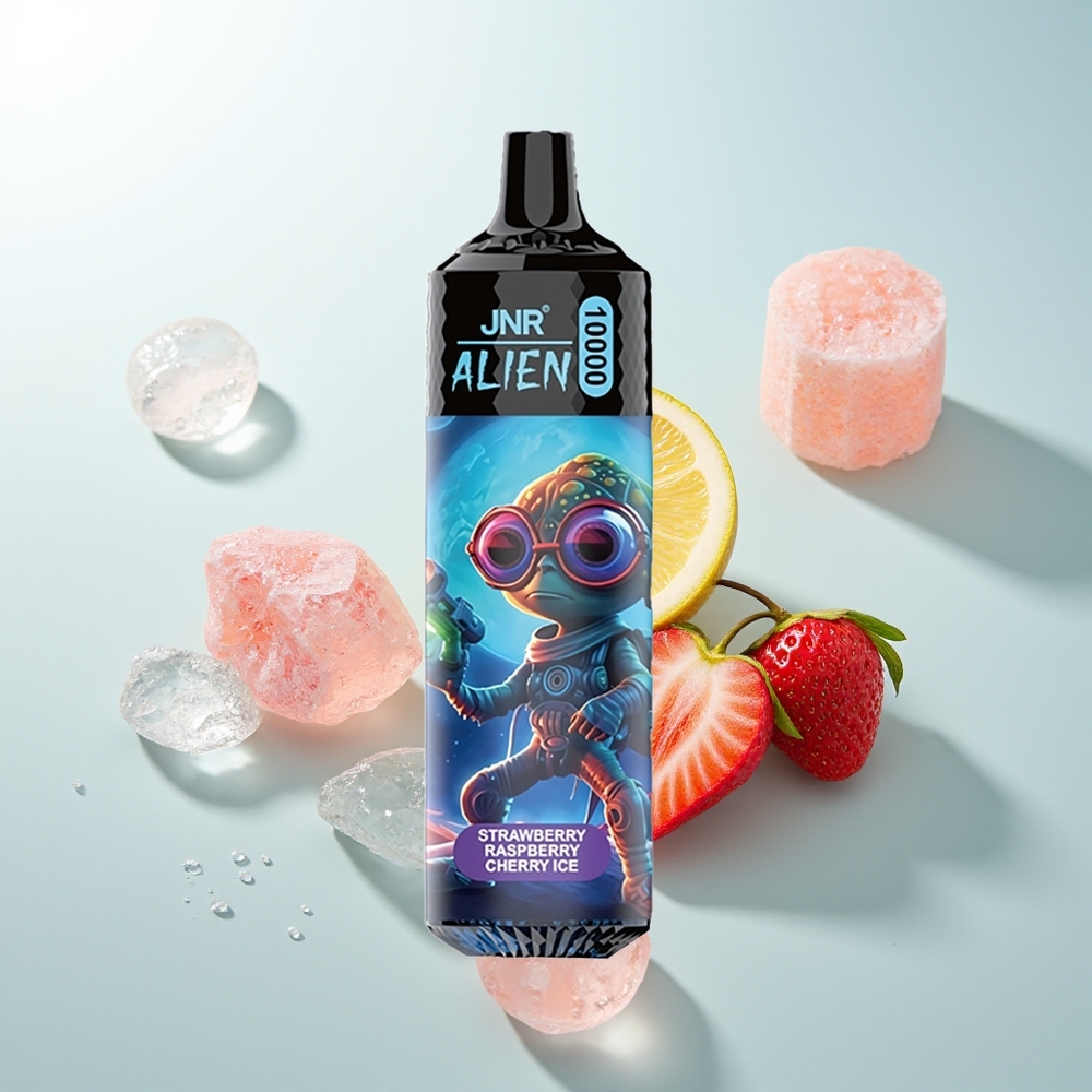 JNR Alien 10000 Fresa Frambuesa Cereza Hielo con LED RGB y Carga Rápida Tipo-C
