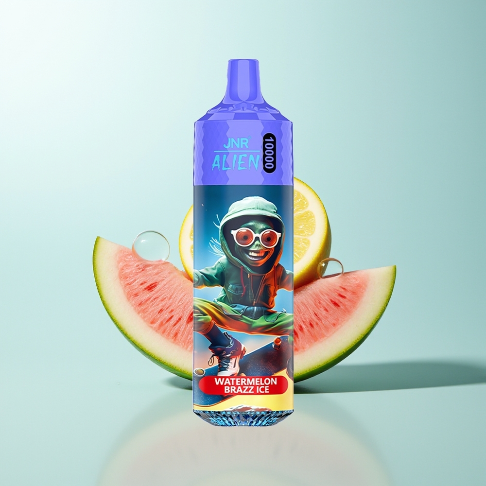 JNR Alien 10000 Sandía Brazz Hielo con LED RGB y Carga Rápida Tipo-C