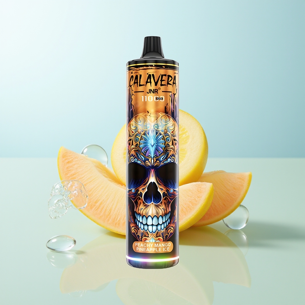 JNR Calavera 11000 Durazno Mango Piña Hielo con Puerto Tipo-C y Batería 850 mAh