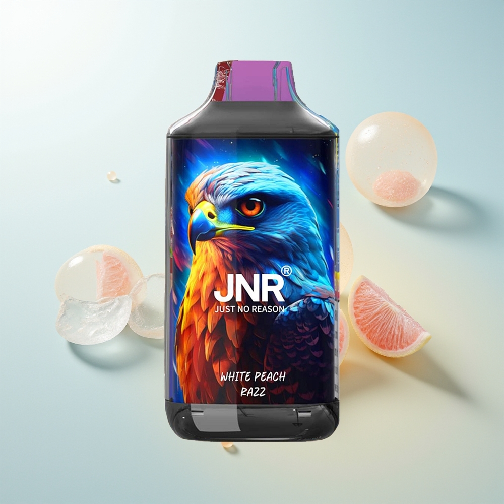 JNR Falcon 16000 Durazno Blanco Frambuesa 850 mAh Dual Mesh