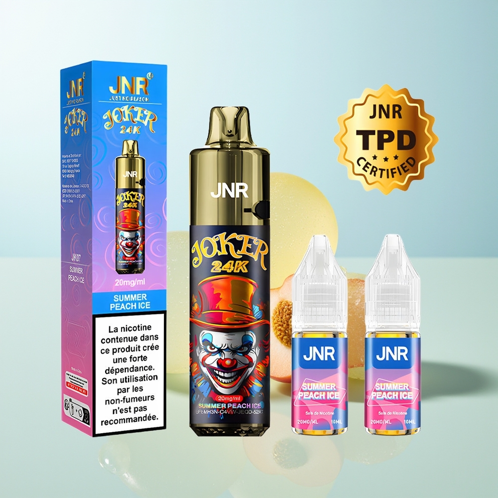 JNR Joker 24K Melocotón de Verano Hielo con Luz Respiratoria y Recargable Lateral