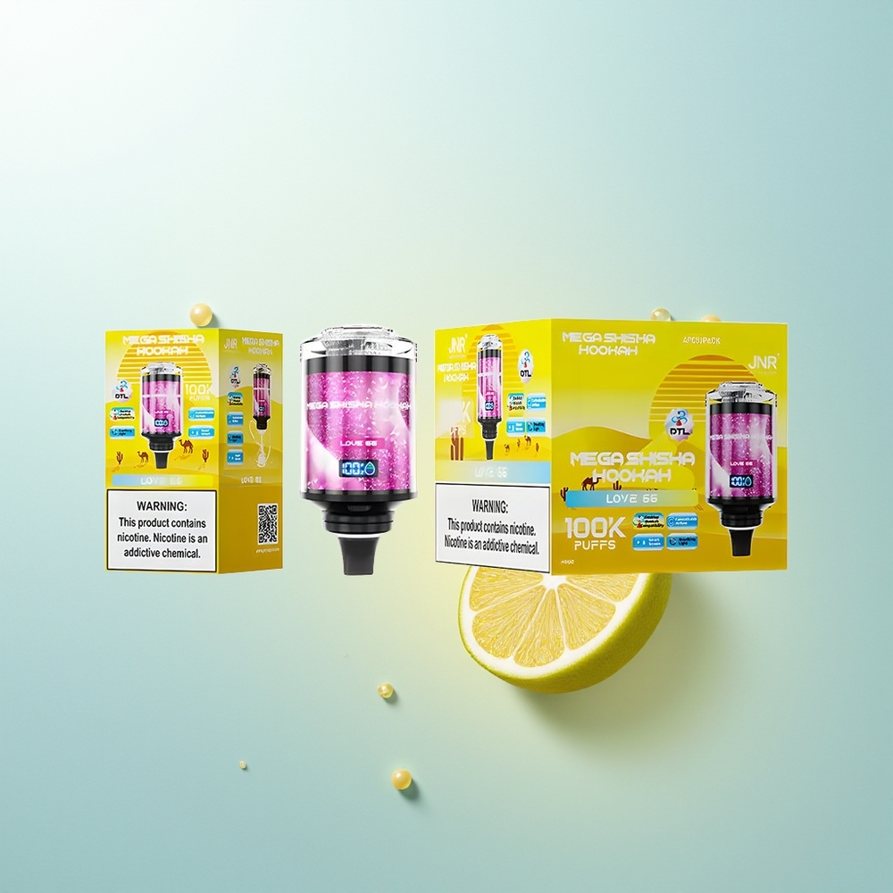 JNR Mega Shisha Hookah 100K Amor 66 Pantalla Inteligente 2200mAh