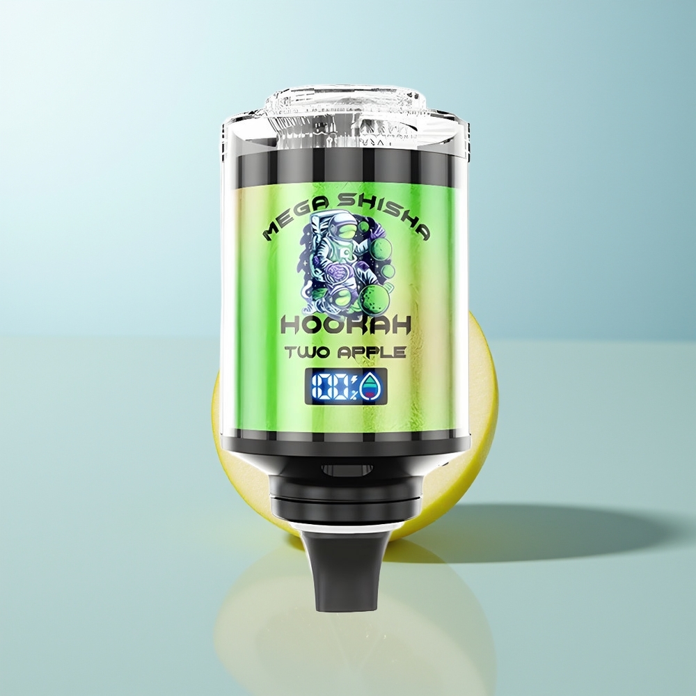 JNR Mega Shisha Hookah 100K Dos Manzanas Pantalla Inteligente Carga Rápida