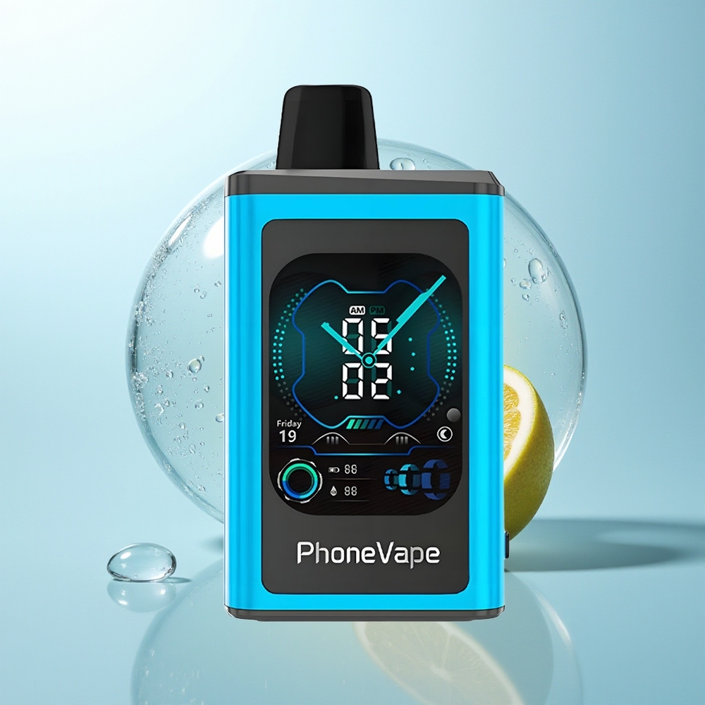 JNR PhoneVape 30000 Azul Frambuesa Hielo con Pantalla Completa y Turbo