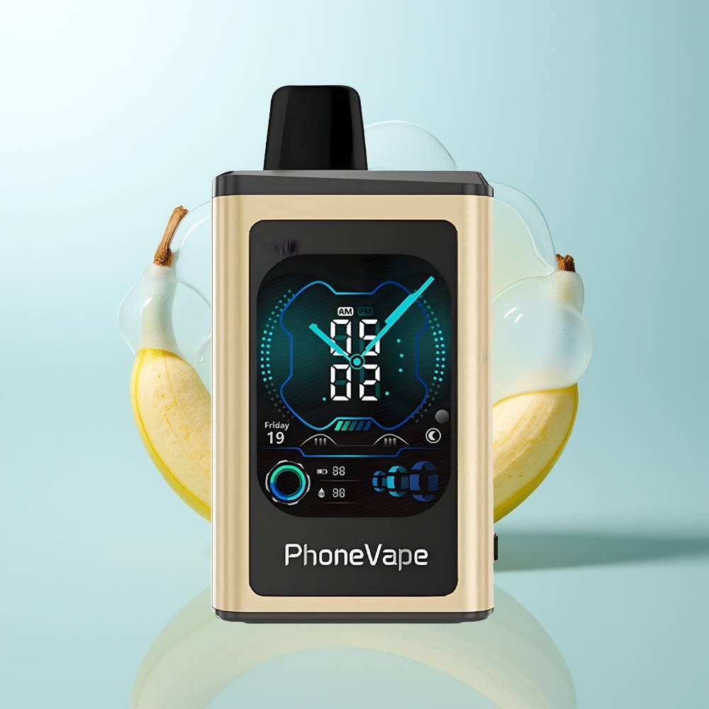 JNR PhoneVape 30000 Helado de Plátano Turbo con Pantalla Completa