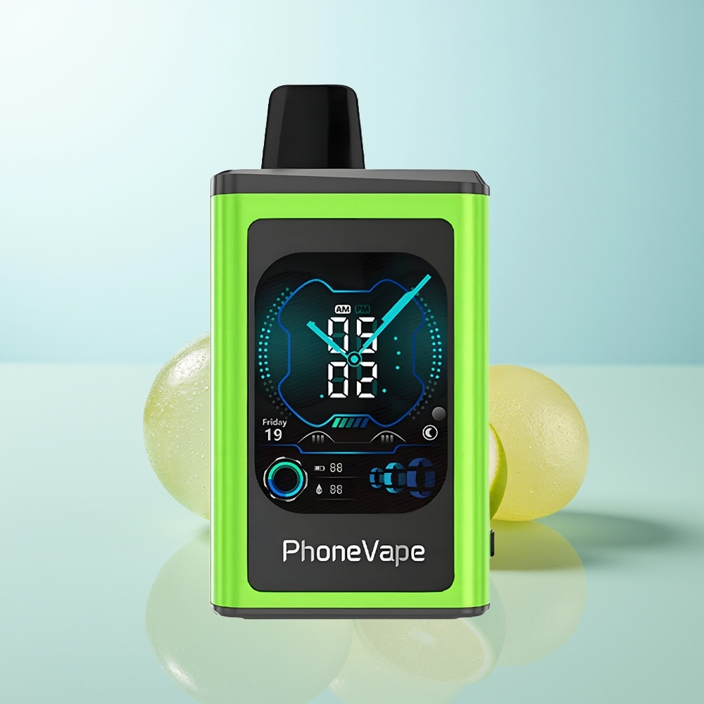 JNR PhoneVape 30000 Manzana Ácida Hielo con Turbo y Pantalla Completa