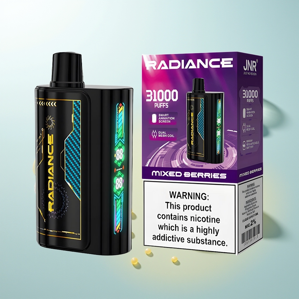 JNR Radiance 31000 Bayas Mixtas con Pantalla Inteligente y Batería Recargable