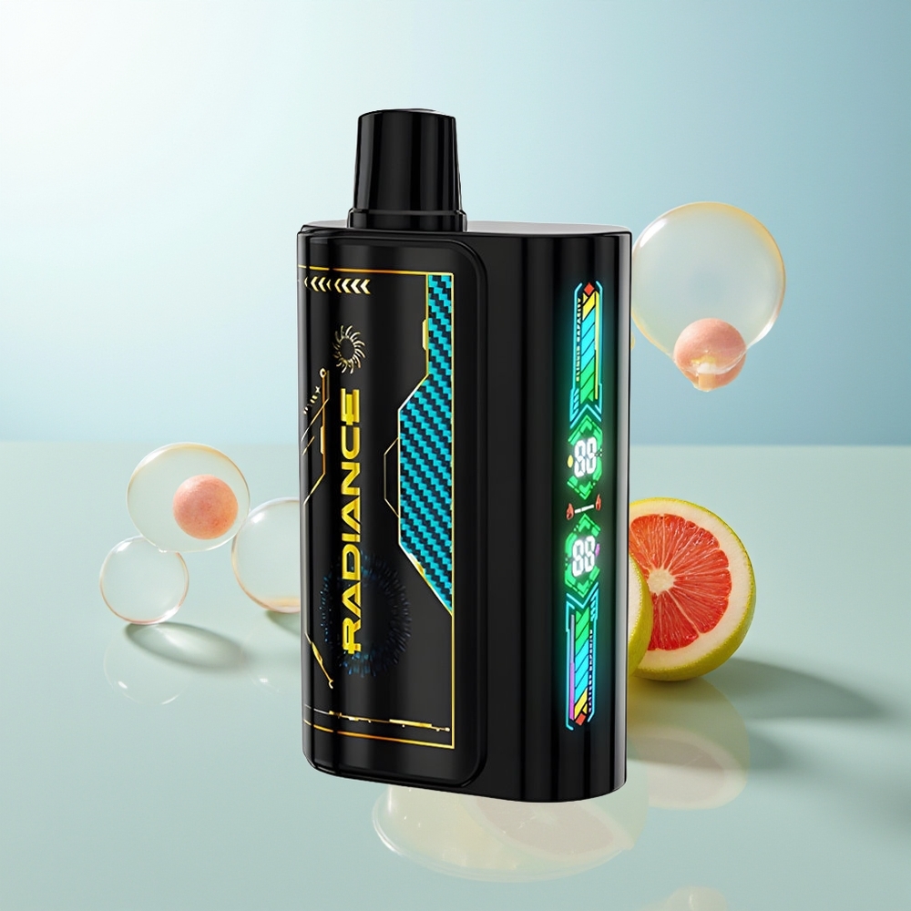 JNR Radiance 31000 Refresco de Cereza Efervescente con Pantalla Animada y Doble Bobina