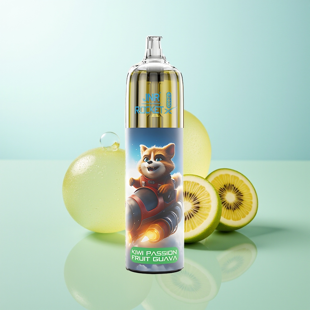JNR Rocket-X 12400 Pasión de Kiwi y Guayaba con Flujo de Aire Ajustable y Luz RGB