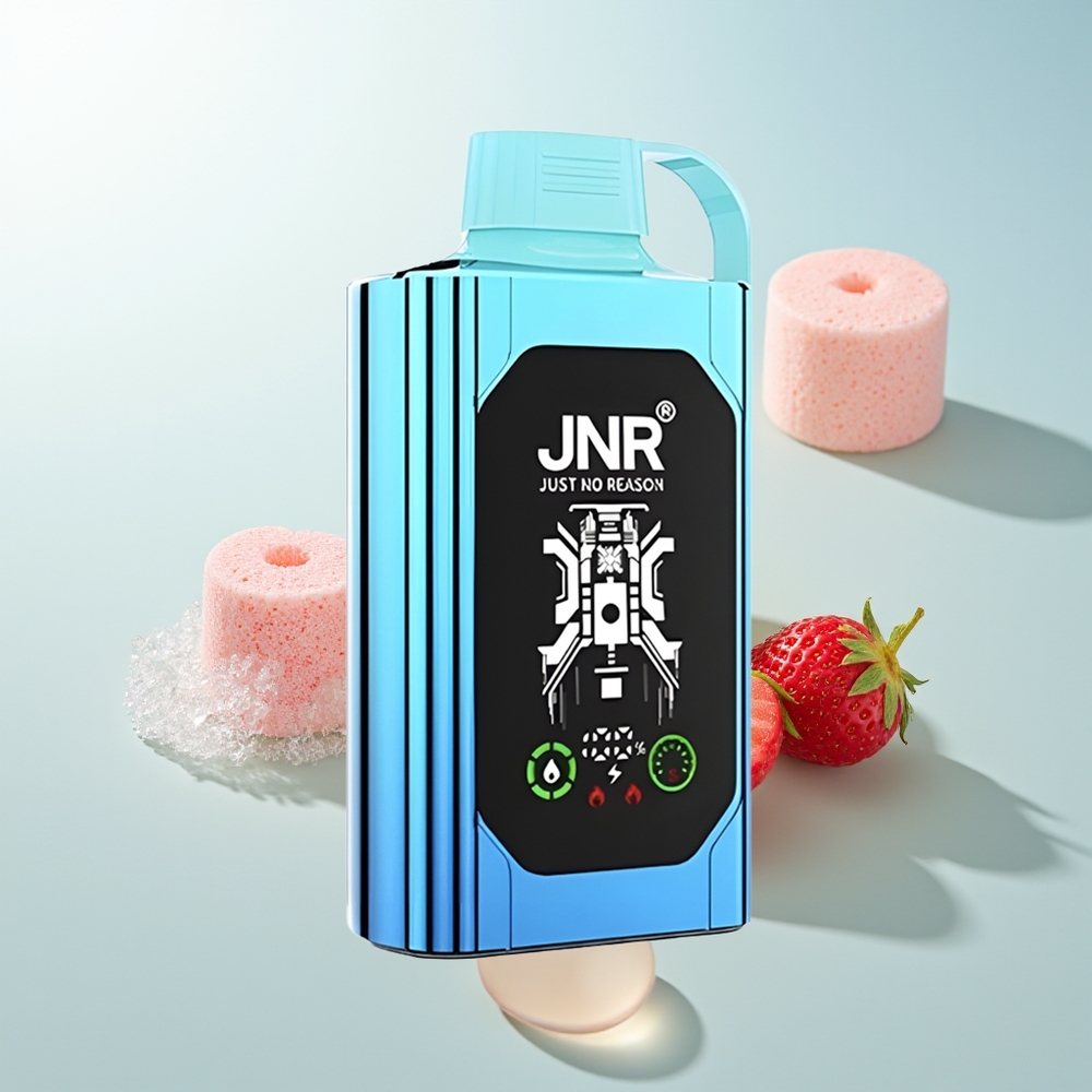JNR Shisha Hookah Box 20500 Dulce de Fresa y Frambuesa con Doble Malla y Carga Rápida