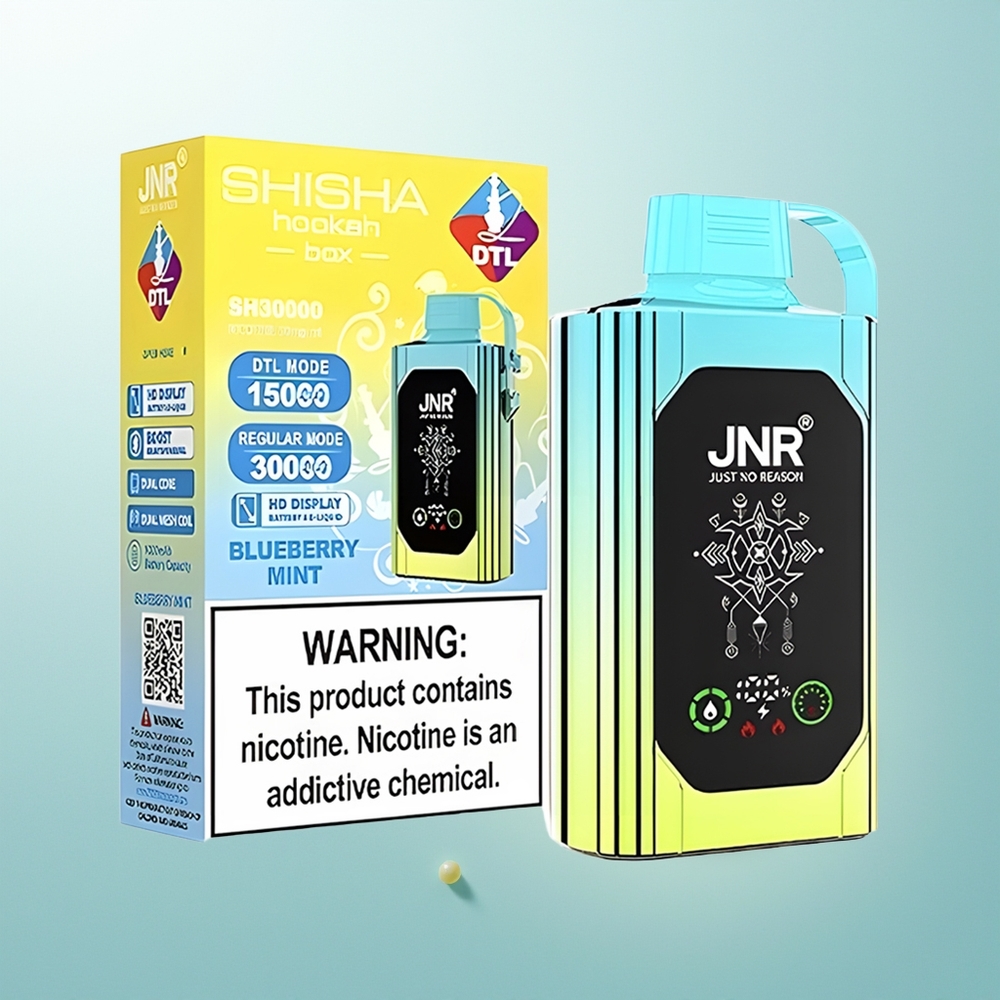 JNR Shisha Hookah Box 20500 Menta Arándano HD Dual Mesh