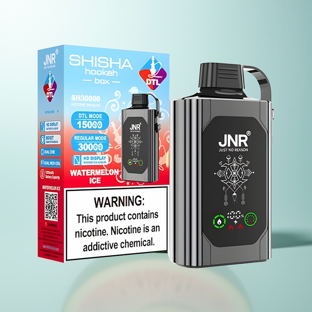 JNR Shisha Hookah Box 20500 Sandía Hielo con Doble Malla y Carga Rápida