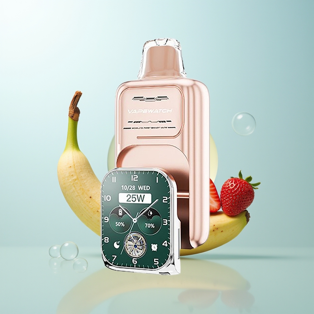 JNR VapeWatch 30000 Fresa Plátano Doble Malla Carga Rápida