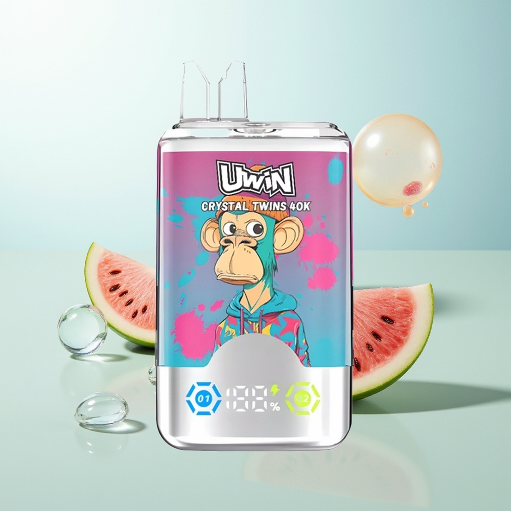 Uwin Crystal Twins 40000 Sandía Helada Frutas Mixtas Doble Sabor Recargable