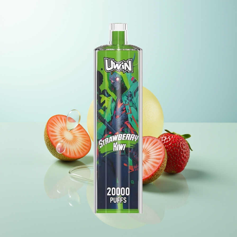 Uwin Shisha Hookah Crystal 20000 Puffs Fresa Kiwi Cero Nicotina Recargable