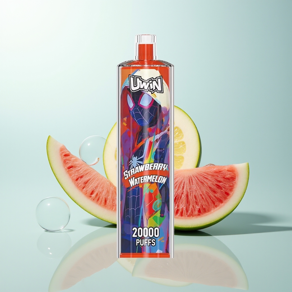 Uwin Shisha Hookah Crystal 20000 Puffs Fresa Sandía Recargable Tipo-C