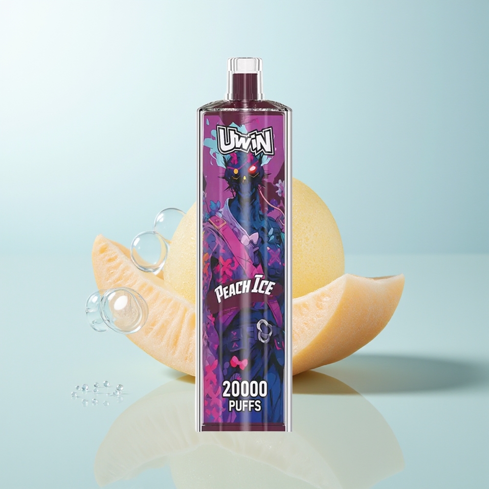 Uwin Shisha Hookah Crystal 20000 Puffs Helado de Durazno con Batería Recargable