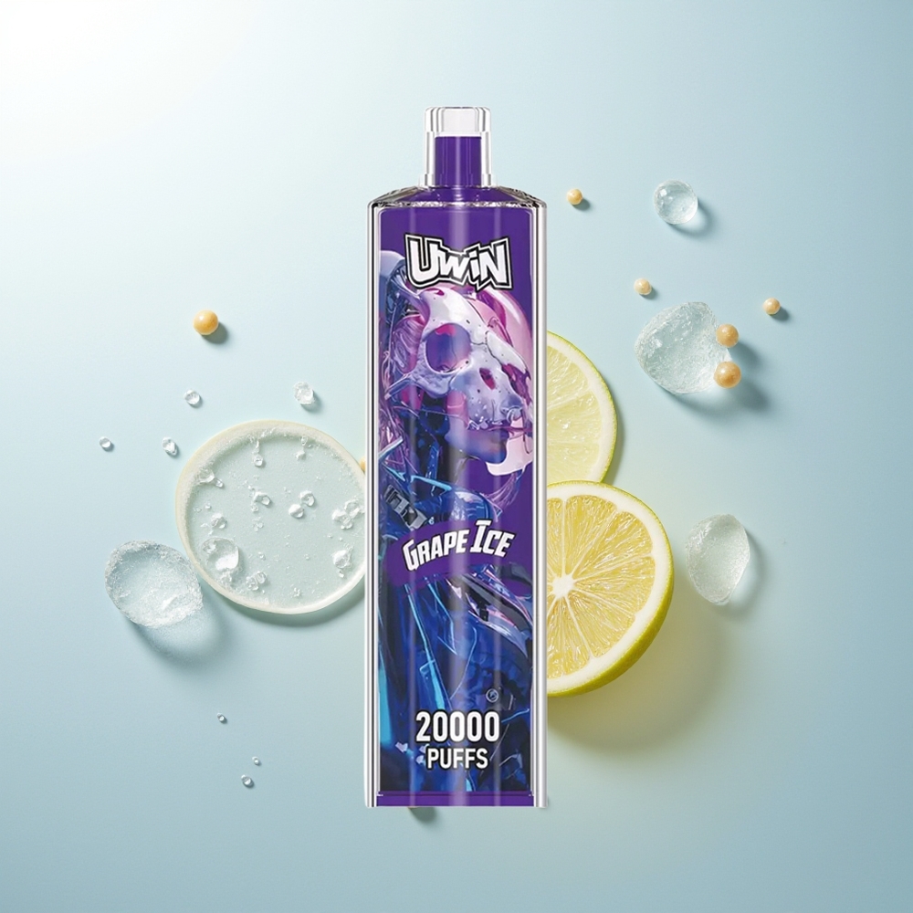 Uwin Shisha Hookah Crystal 20000 Puffs Helado de Uva con Batería Recargable