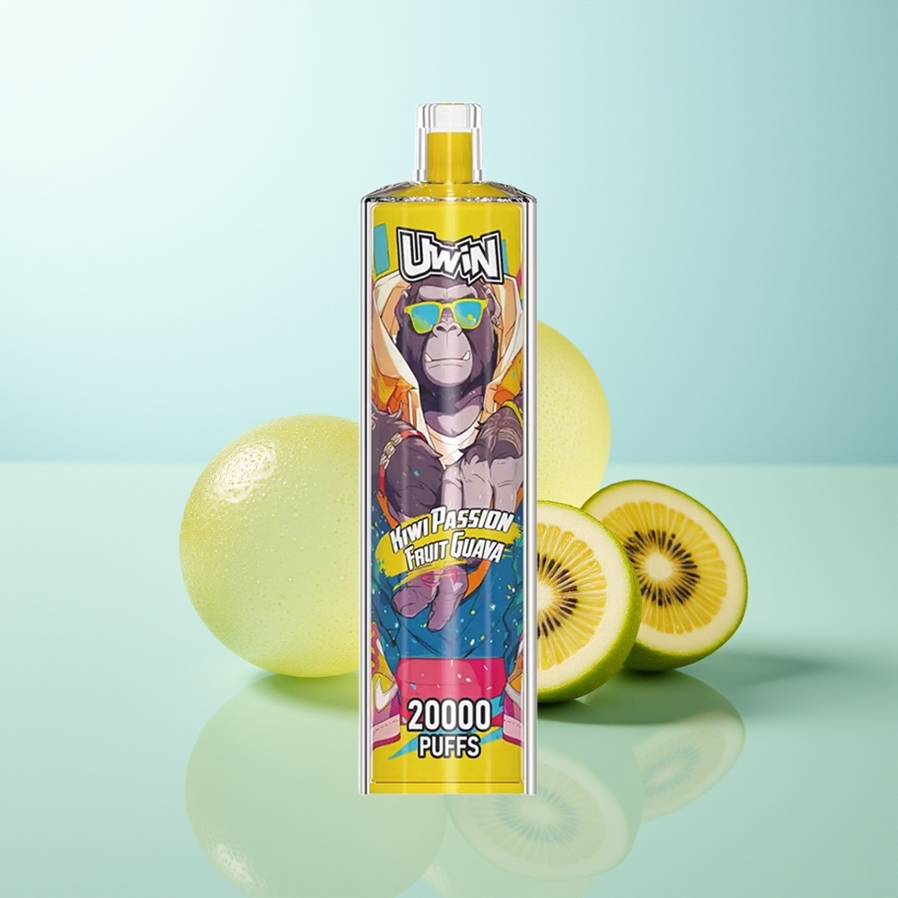 Uwin Shisha Hookah Crystal 20000 Puffs Maracuyá Fruta de la Pasión Kiwi 22ml Recargable